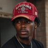 burgundy baseball cap