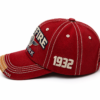burgundy baseball cap