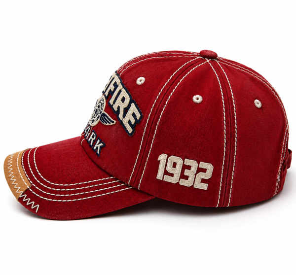 burgundy baseball cap